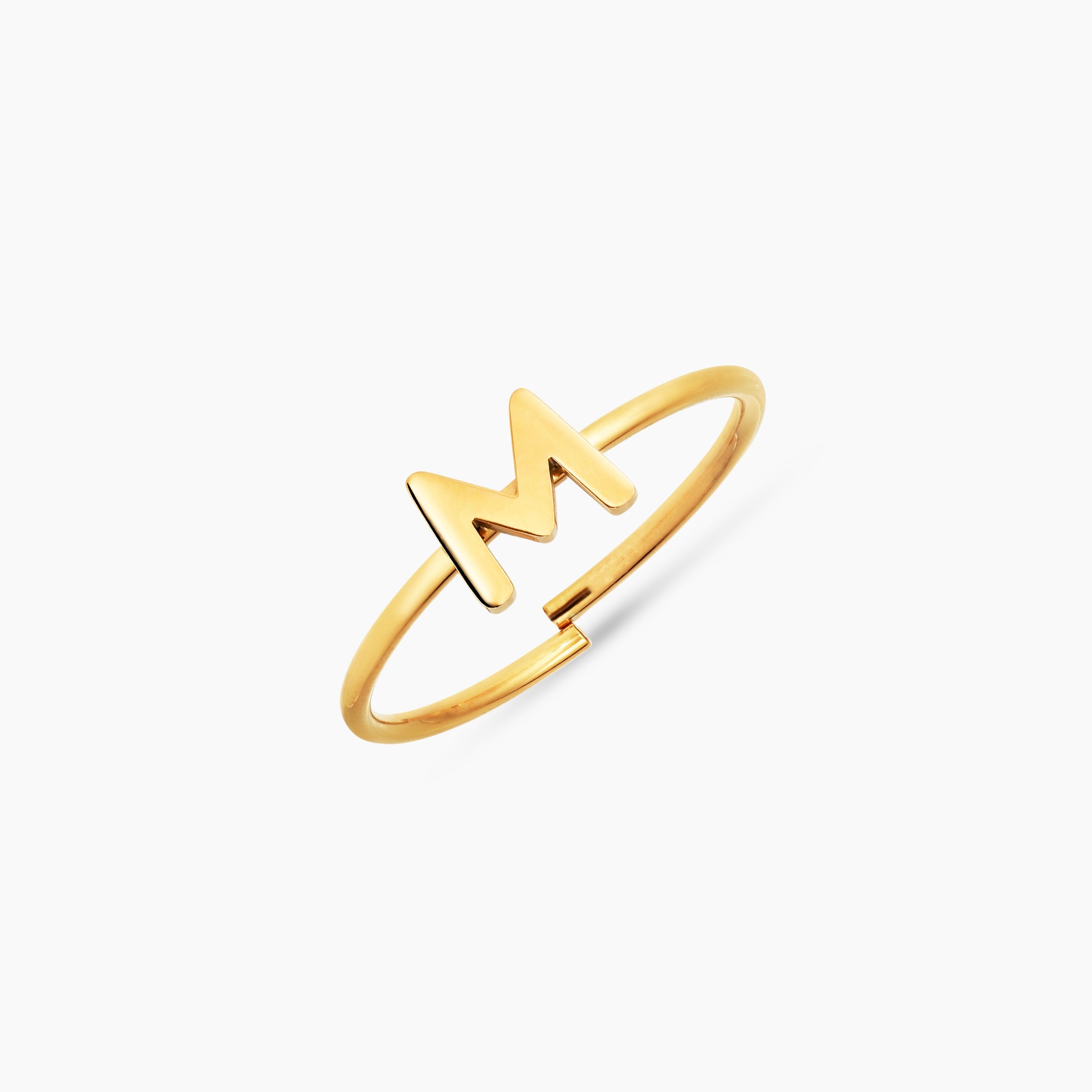 ADJUSTABLE LETTER RING GOLD