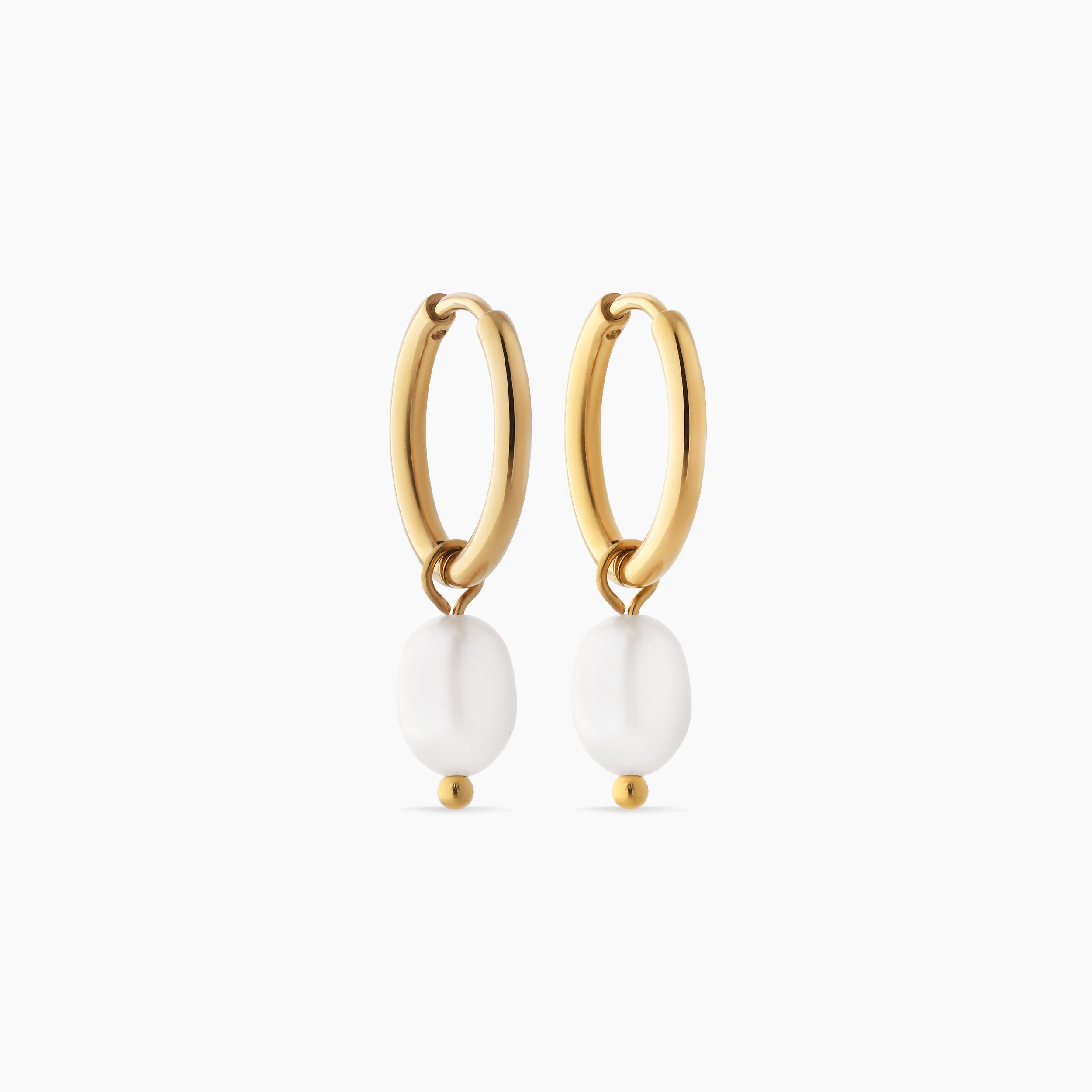 HOOPS WITH PEARL 16MM
