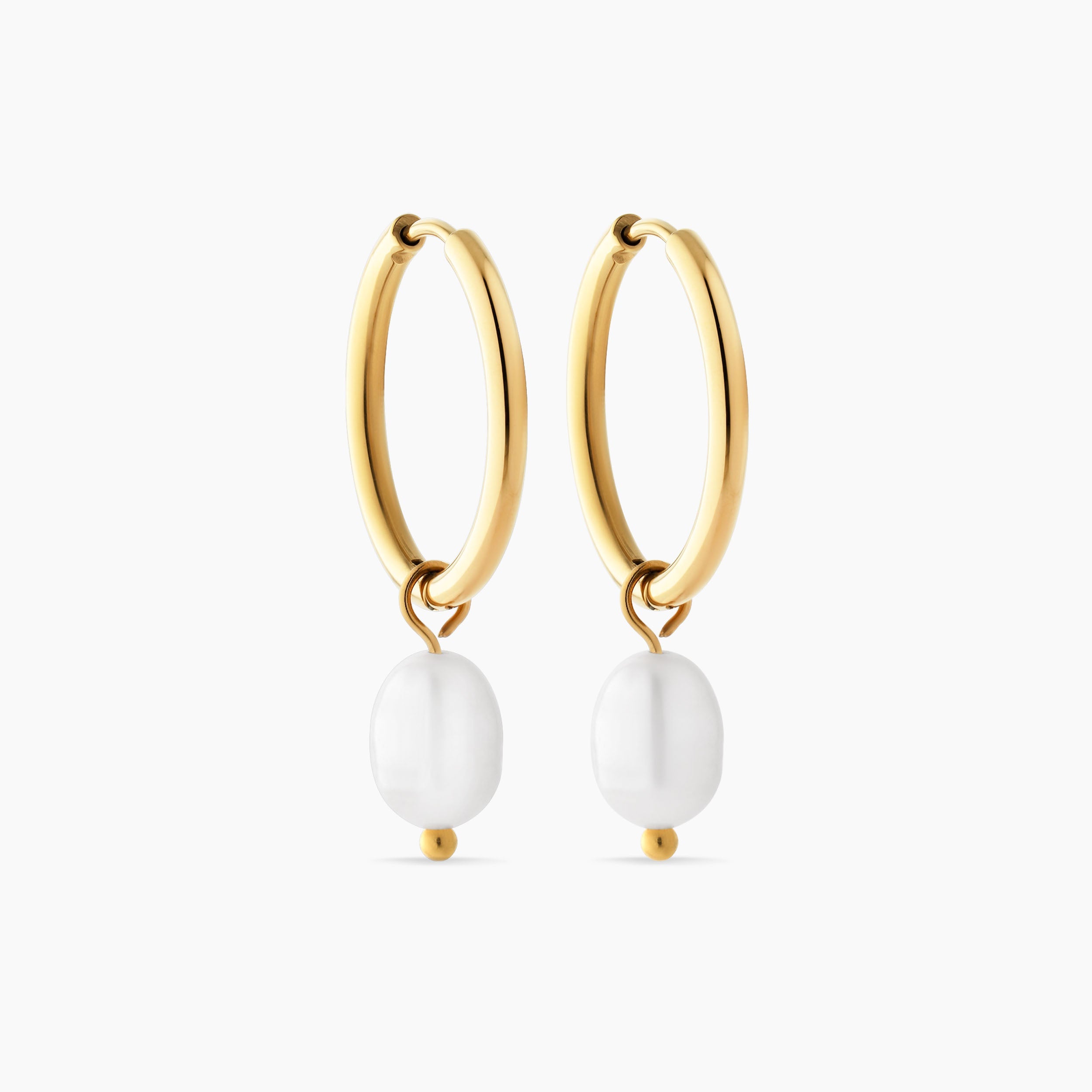 HOOPS WITH PEARL 20MM
