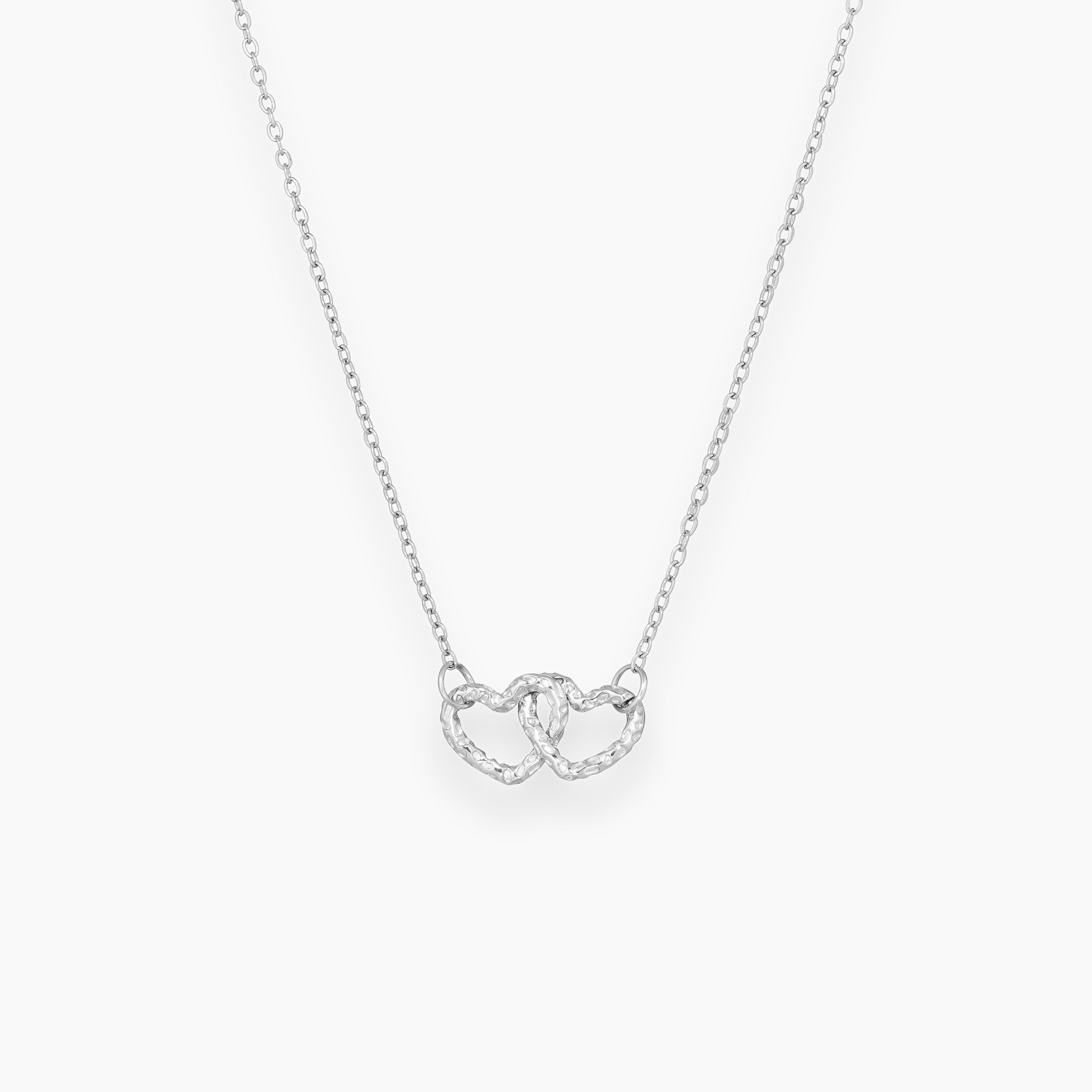 TWIN HEARTS MOON NECKLACE