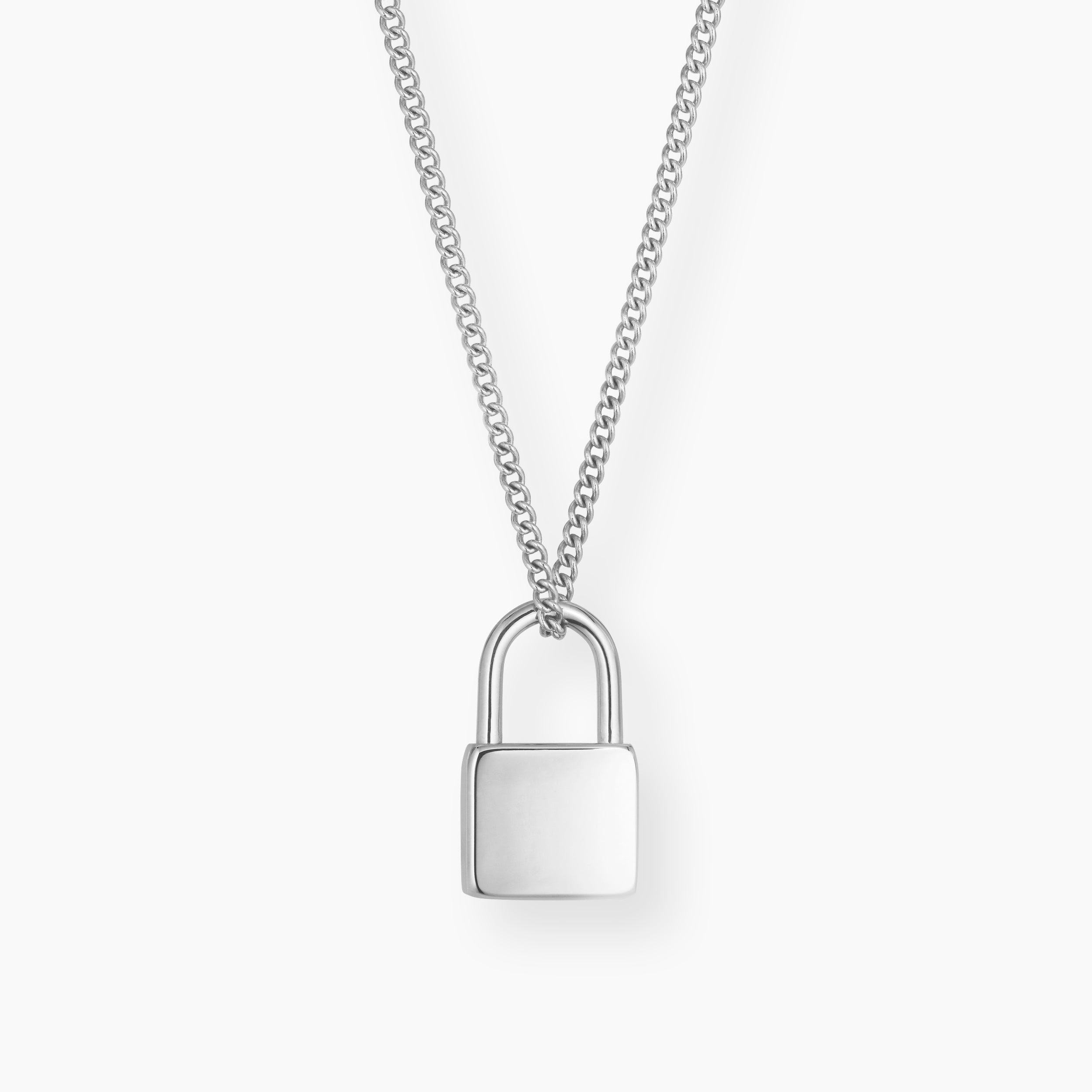 LOCK NECKLACE SILVER