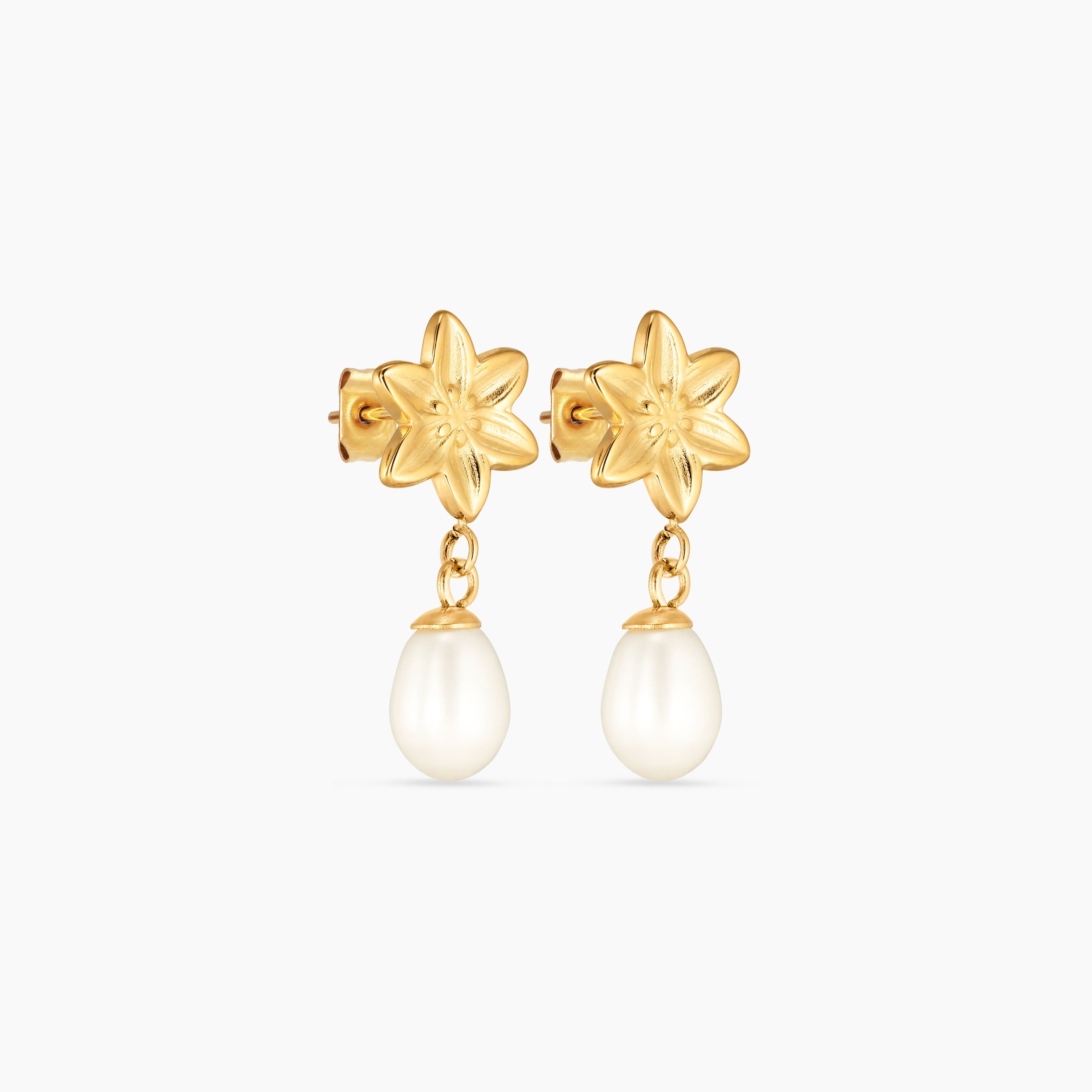 LILY PEARL EARRINGS GOLD
