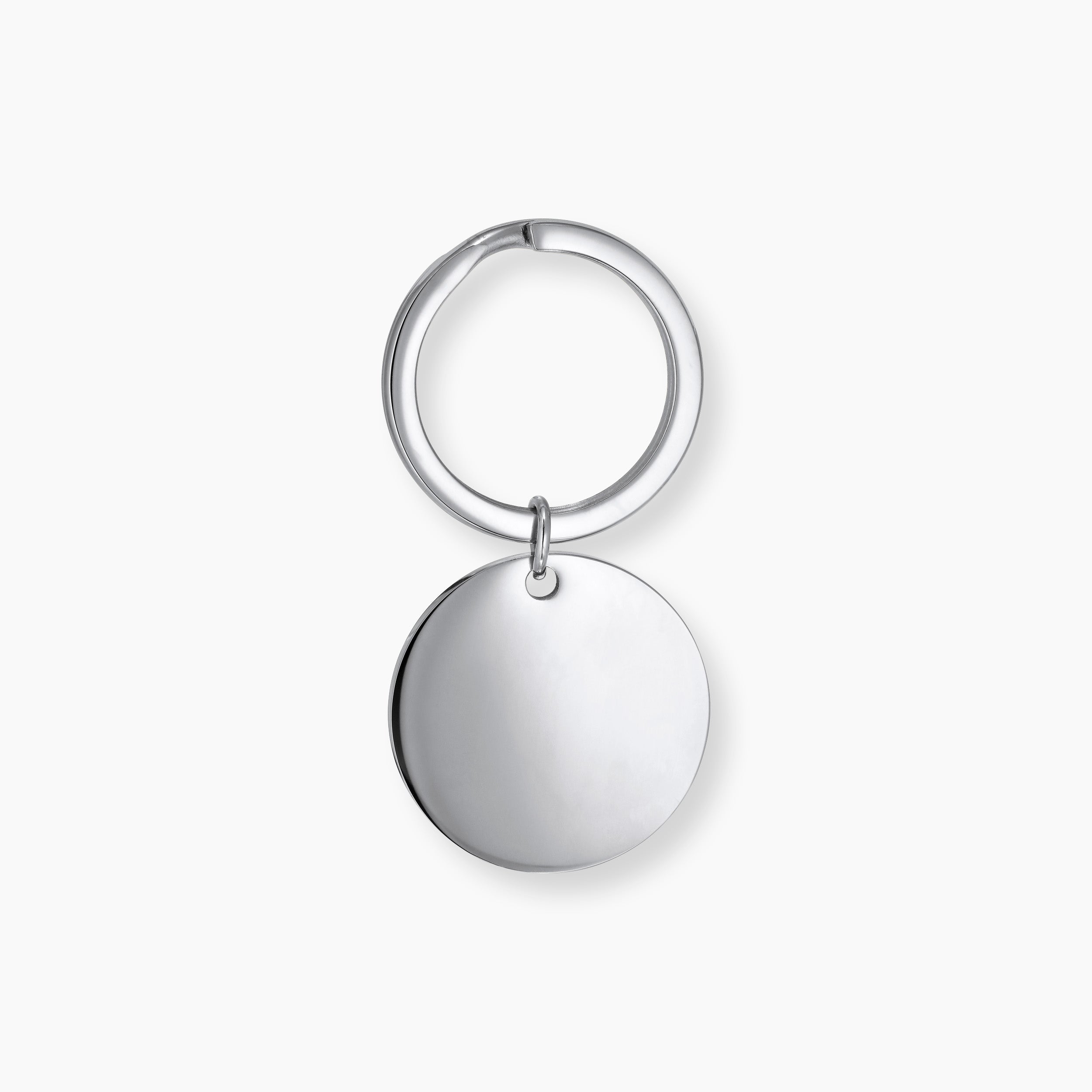 ROUND KEYCHAIN SILVER