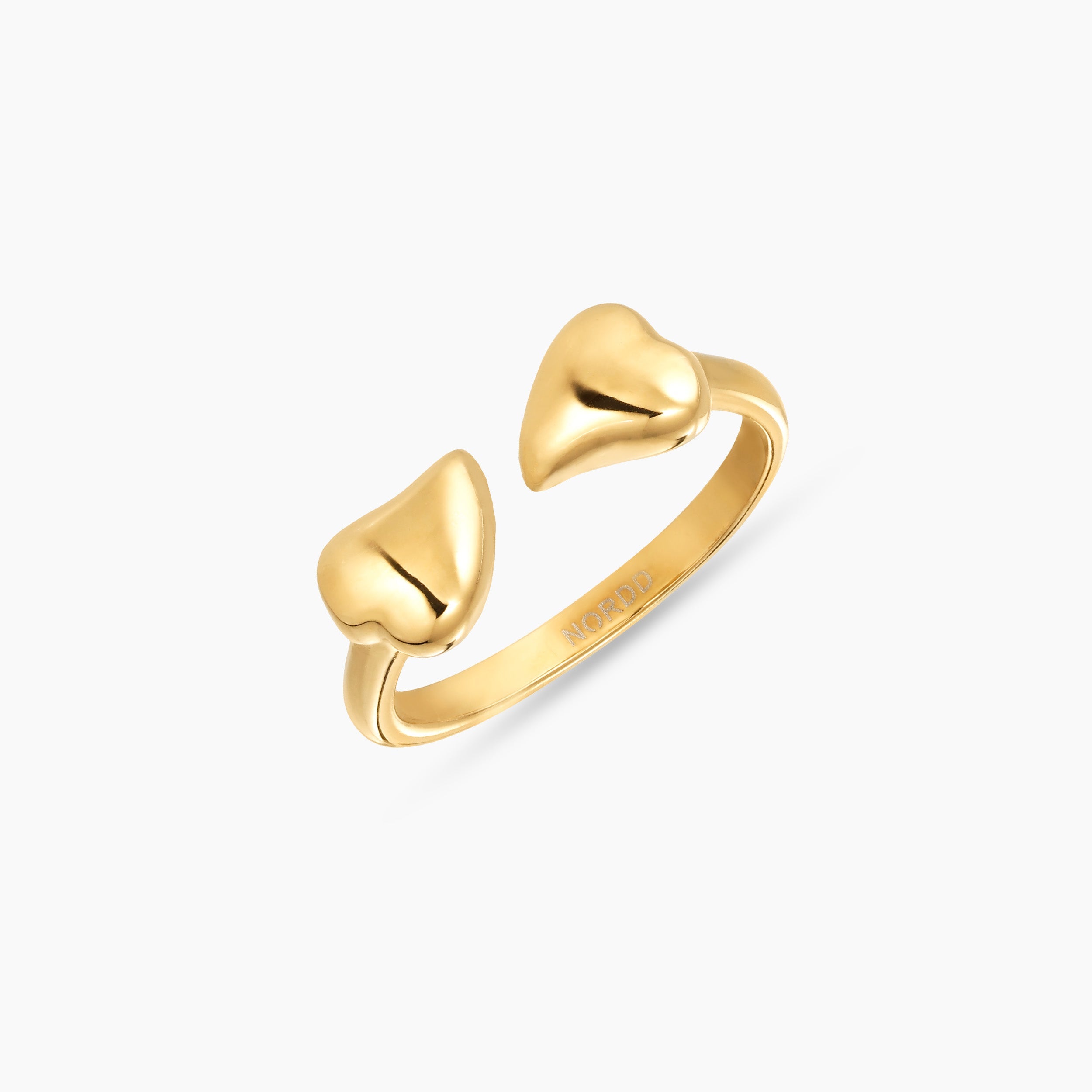 TWIN HEARTS ADJUSTABLE RING