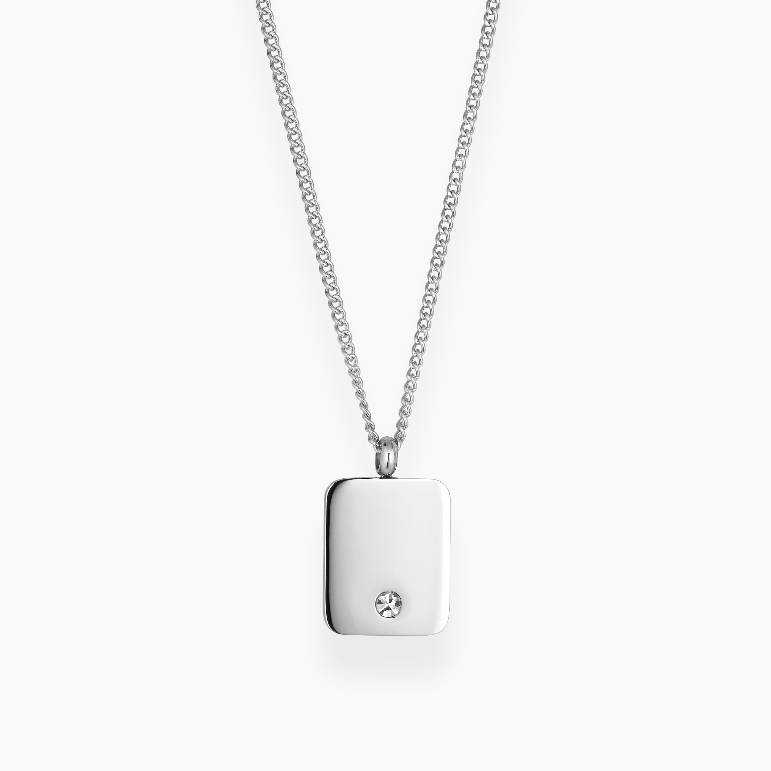 ZIRCON NECKLACE 01 SILVER