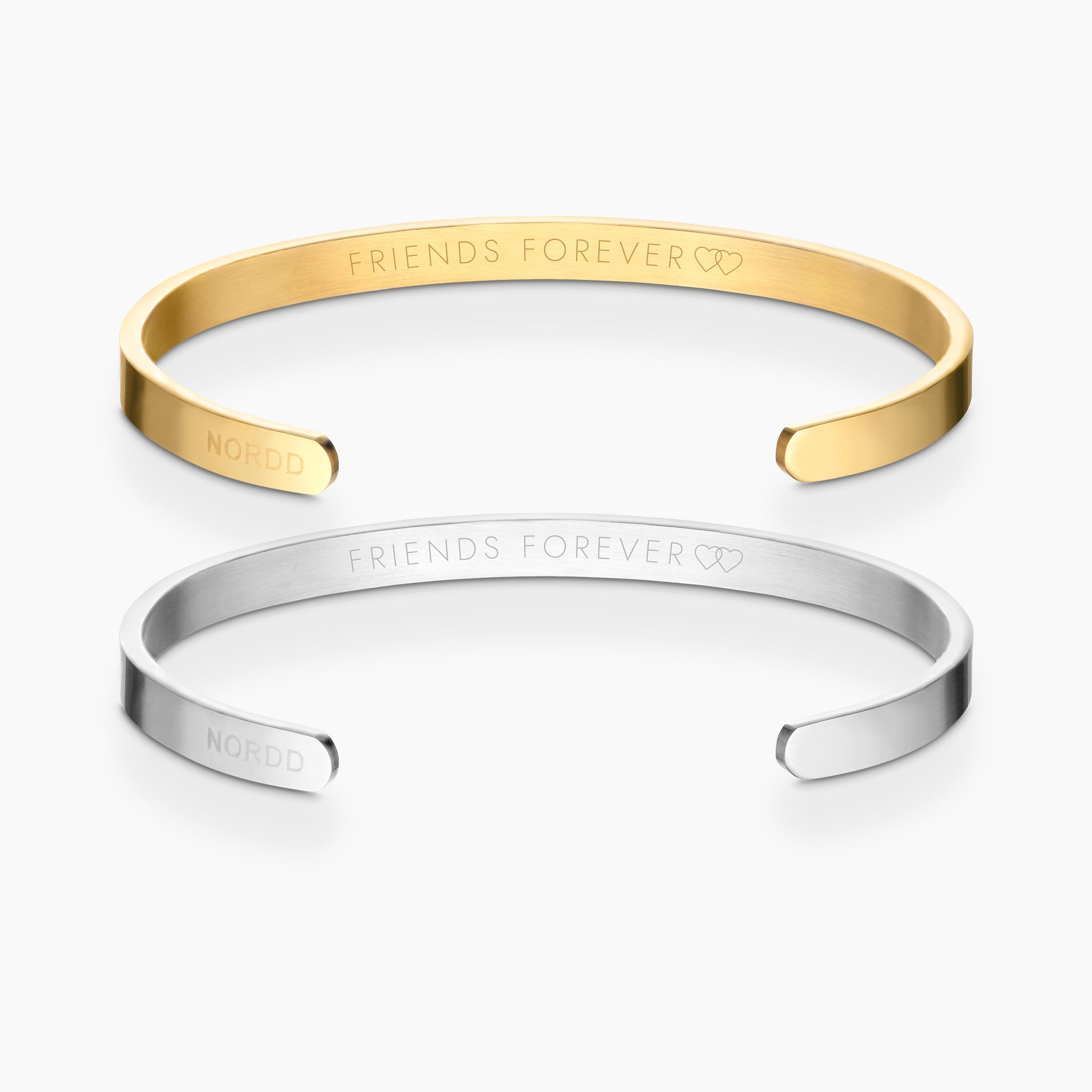 Engraved Gold And Silver Friendship Bracelets X FRIENDS FOREVER ♡♡