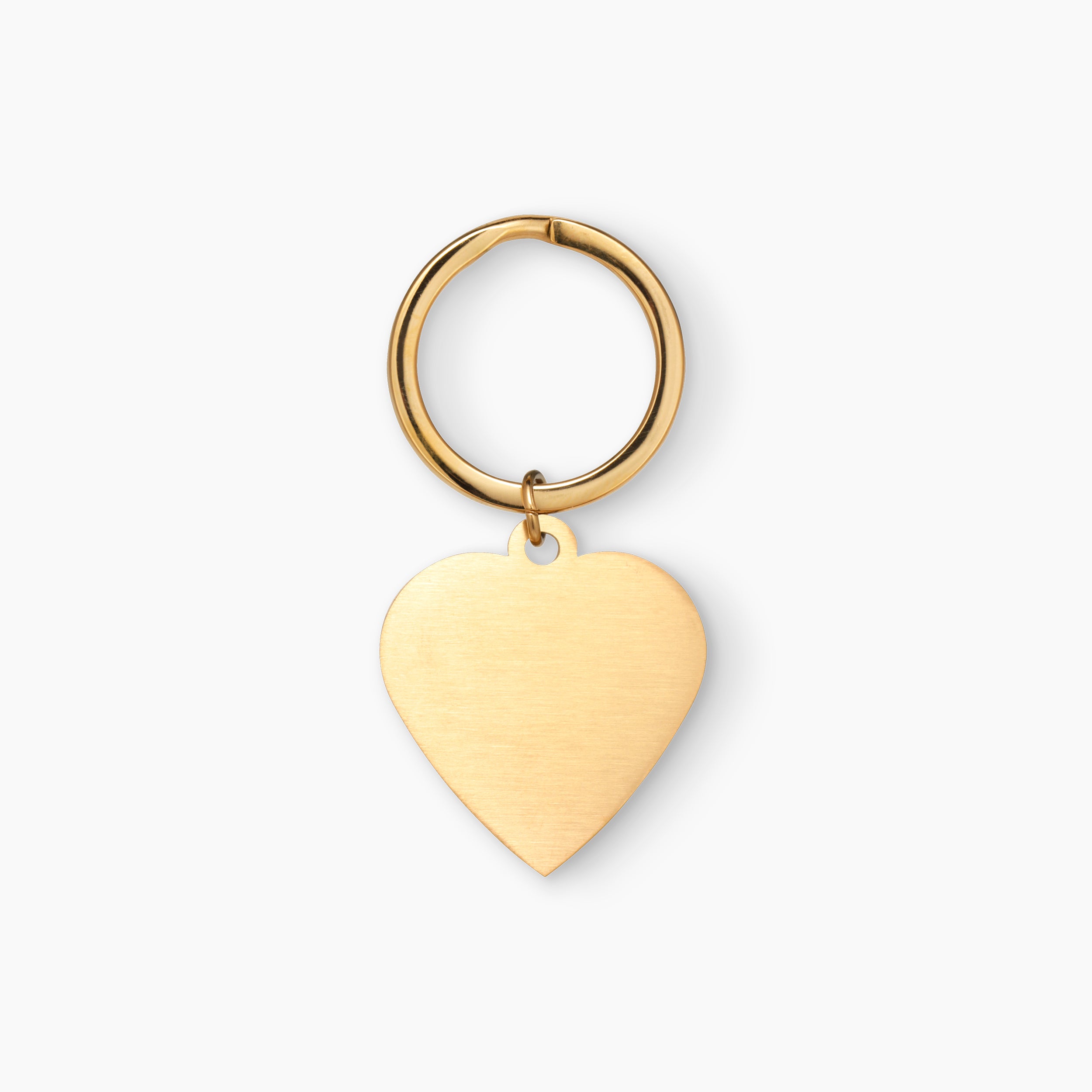 HAMMERED HEART KEYCHAIN GOLD