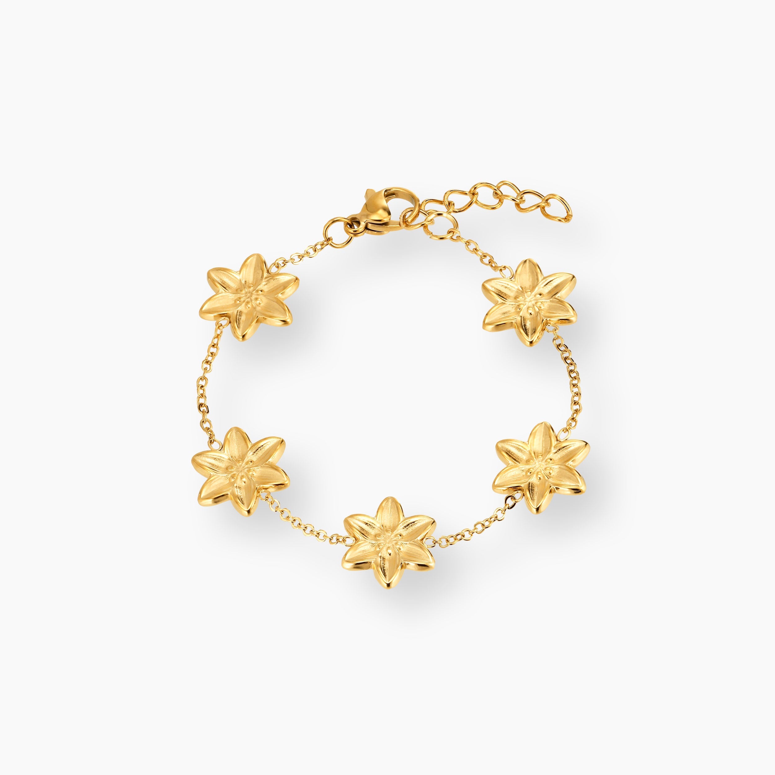 LILY BRACELET GOLD (5 FLOWERS)
