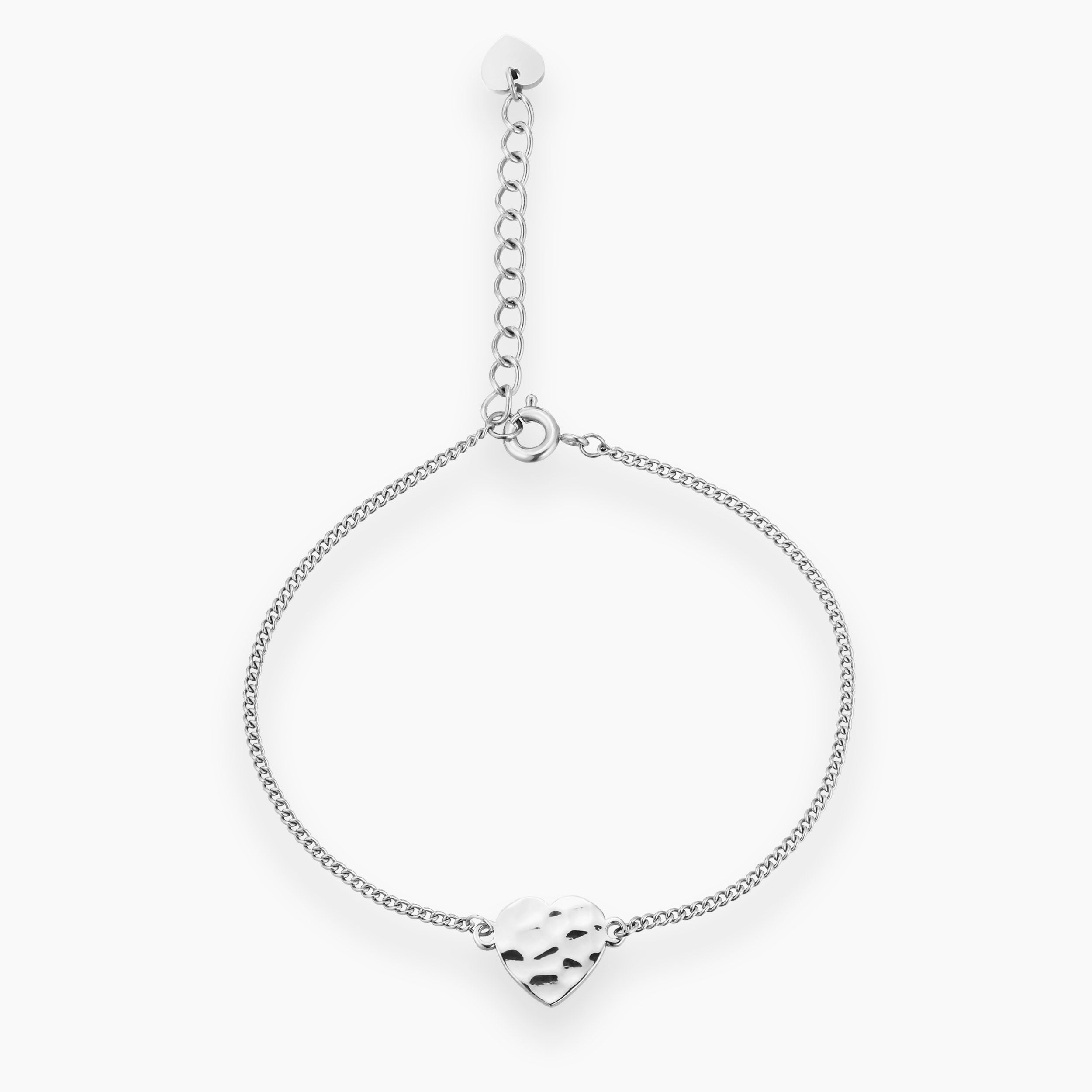 HAMMERED HEART BRACELET