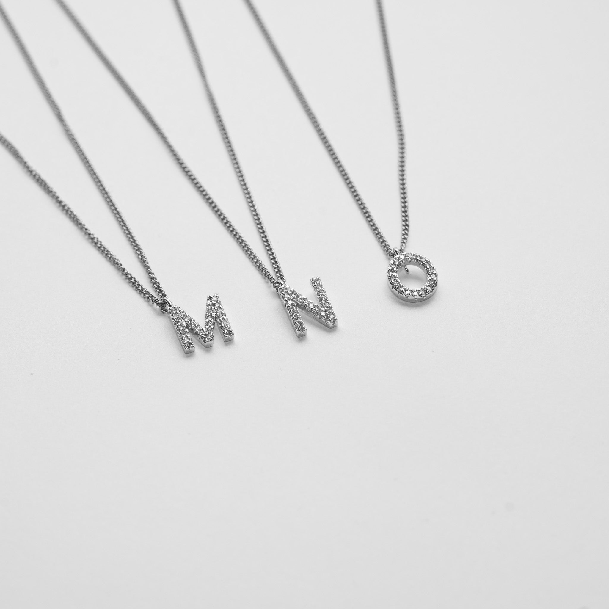 LETTER NECKLACE WITH ZIRCONS