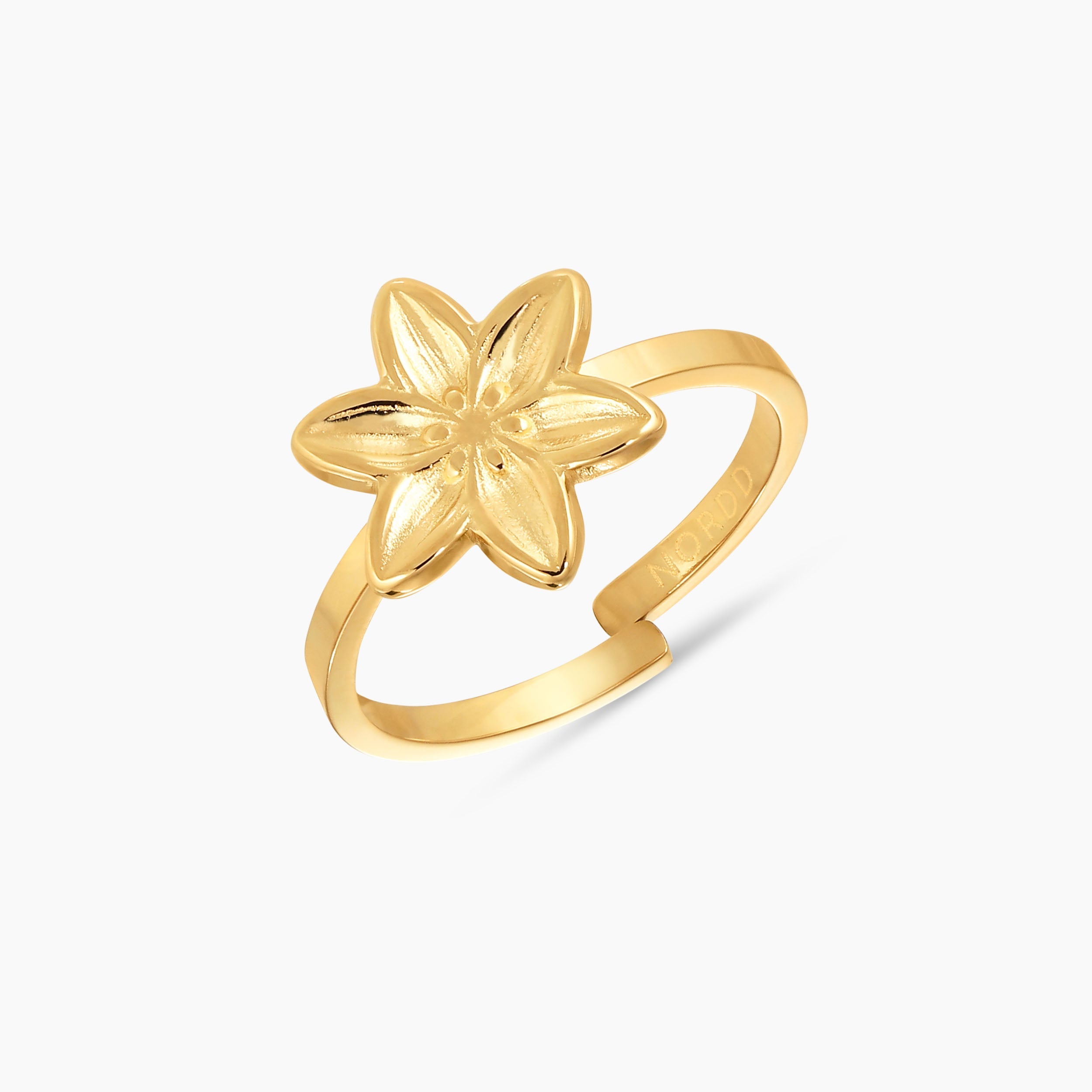 SMALL LILY ADJUSTABLE RING GOLD