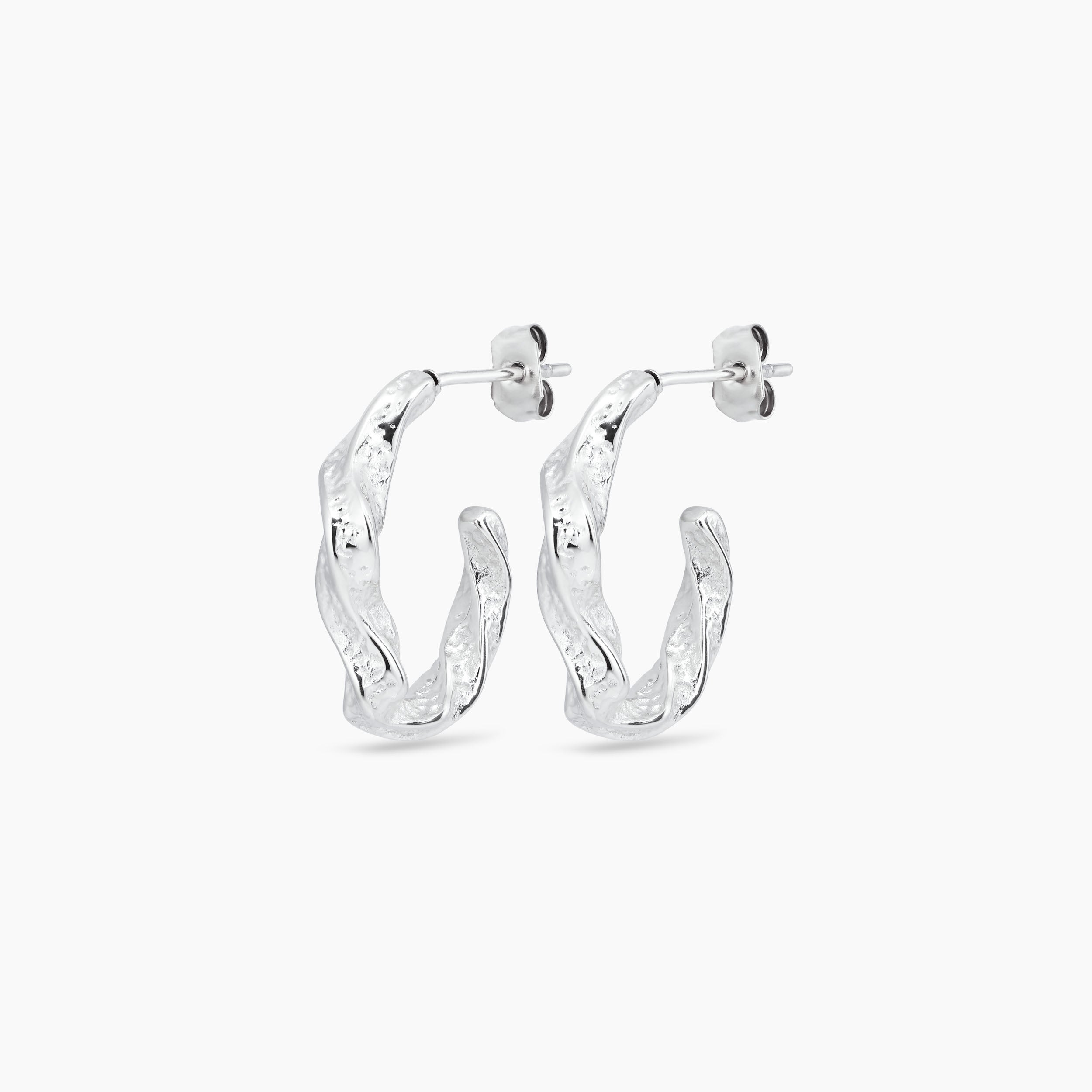 TWISTED MOON EARRINGS 20MM