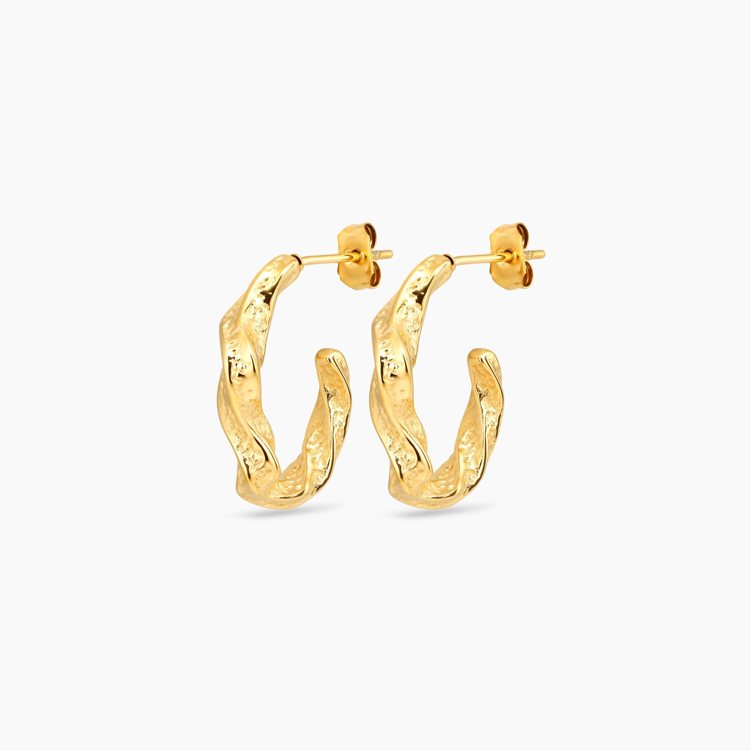TWISTED MOON EARRINGS 20MM
