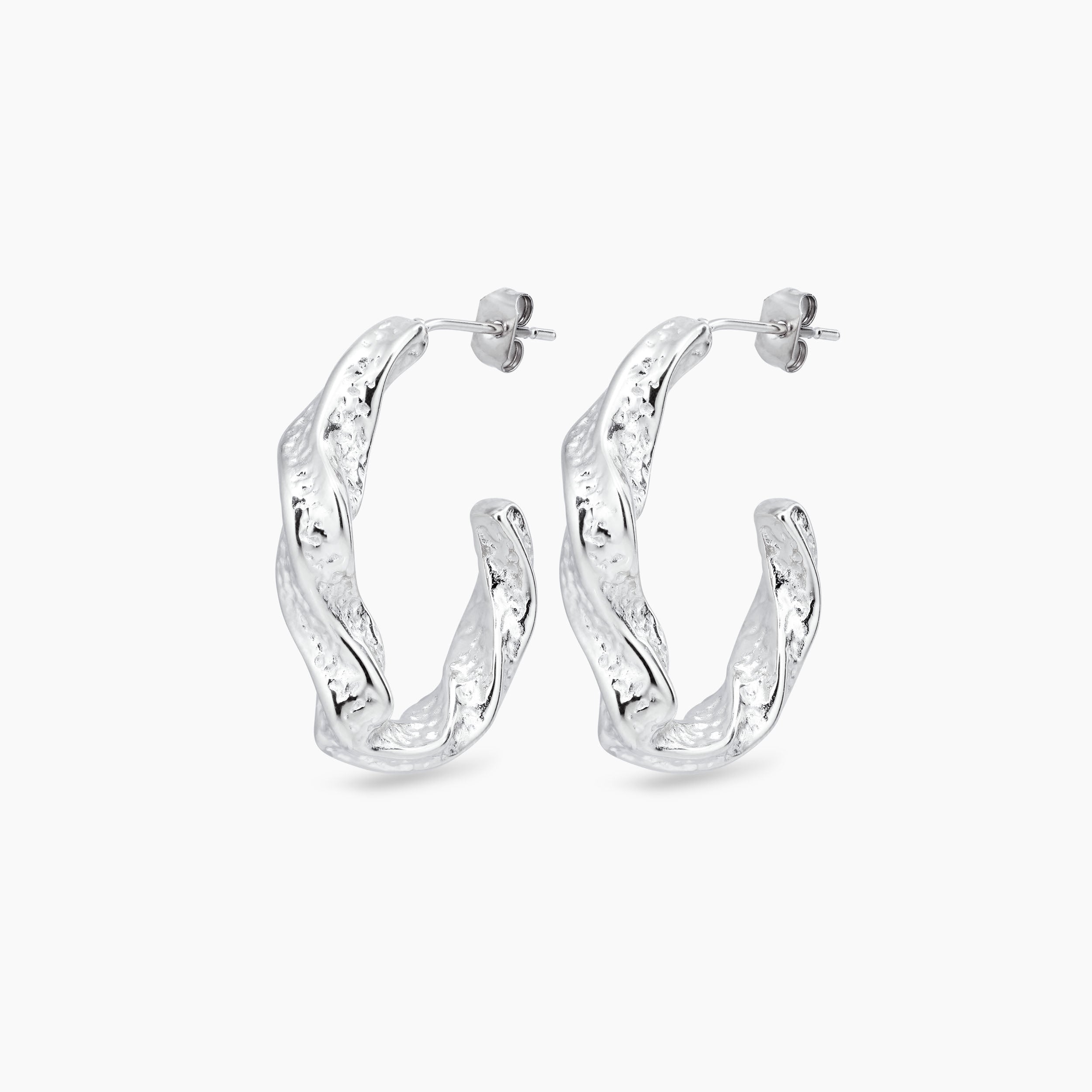 TWISTED MOON EARRINGS 30MM
