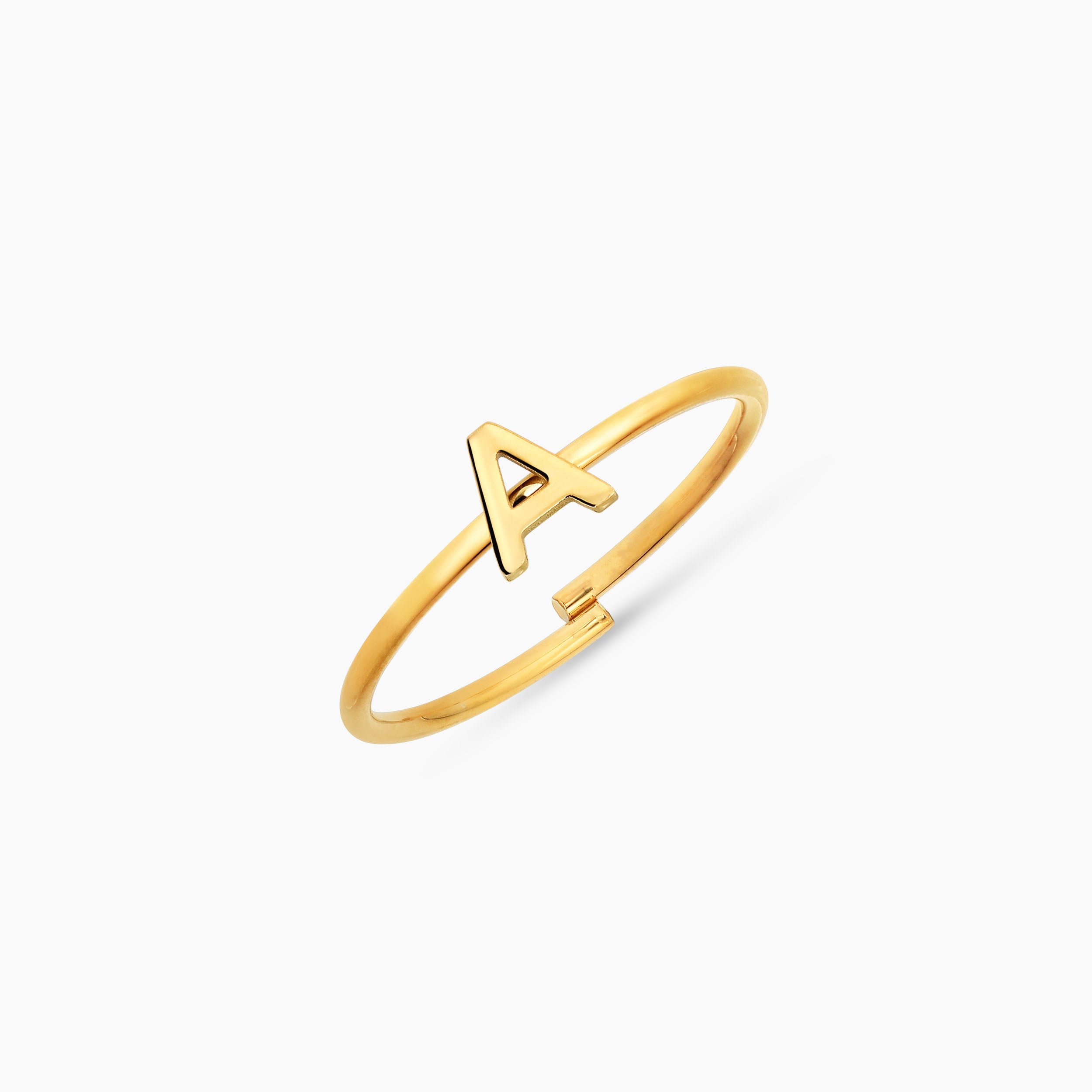 ADJUSTABLE LETTER RING GOLD
