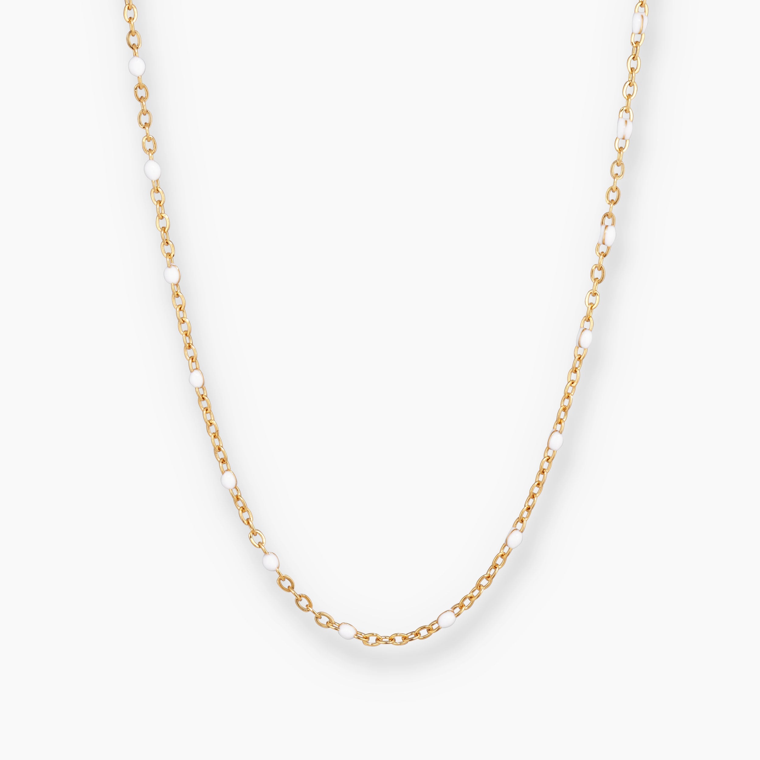 COLORE NECKLACE WITH WHITE ENAMEL