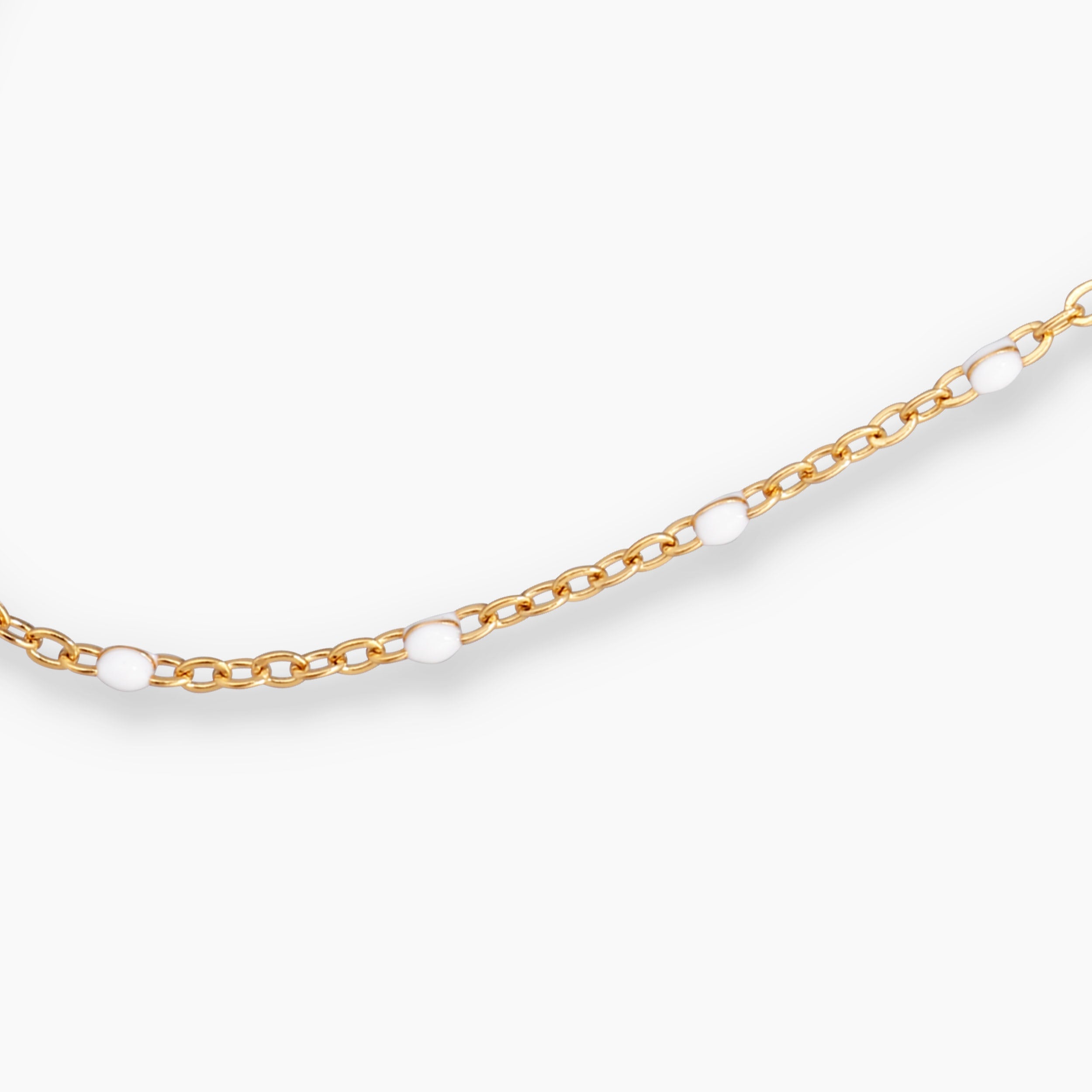 COLORE NECKLACE WITH WHITE ENAMEL