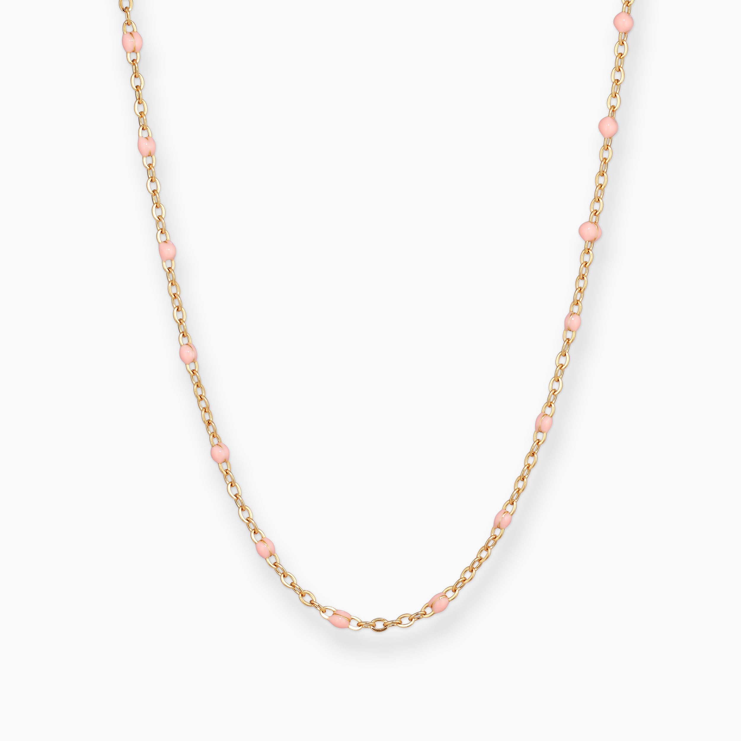 COLORE NECKLACE WITH LIGHT PINK ENAMEL
