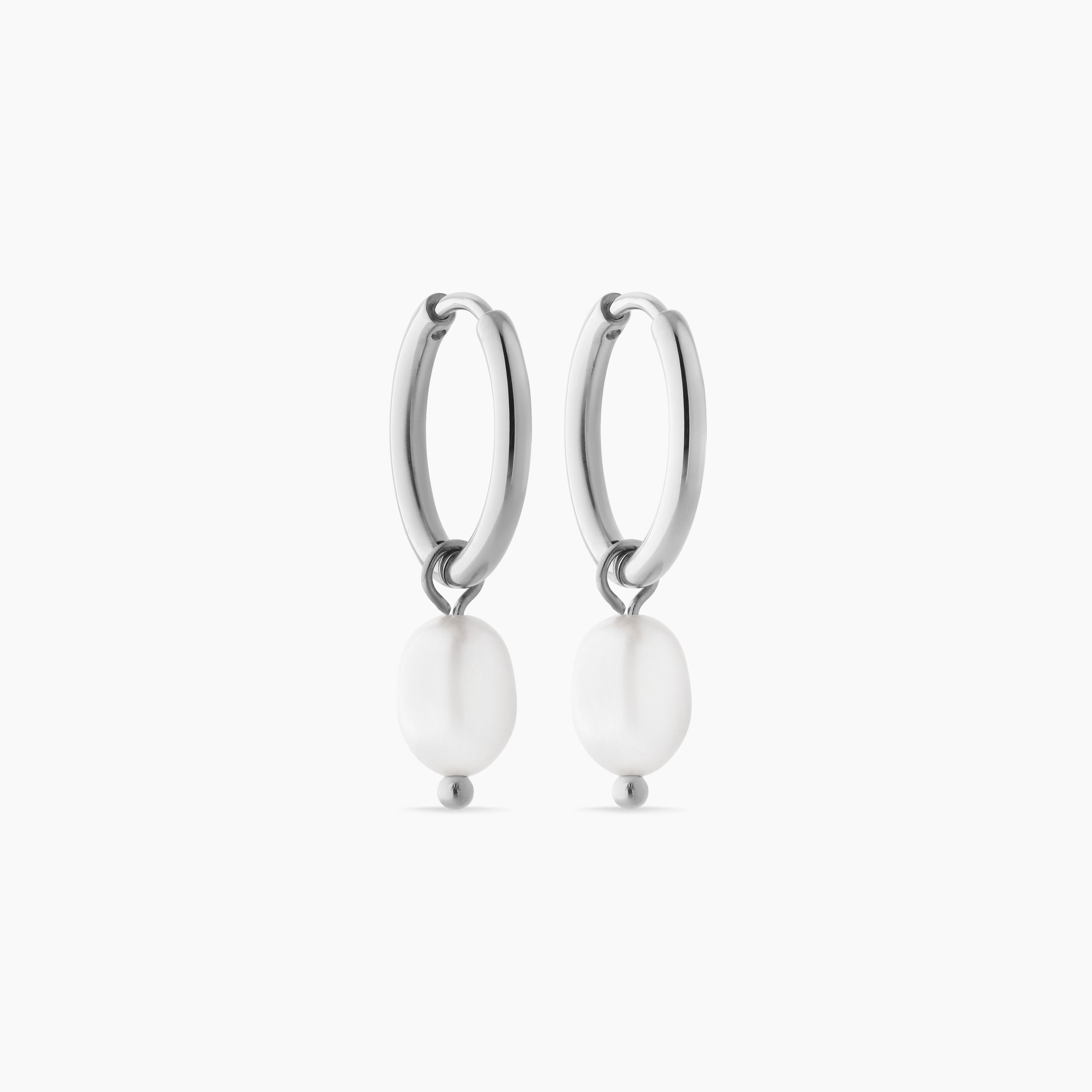 HOOPS WITH PEARL 16MM