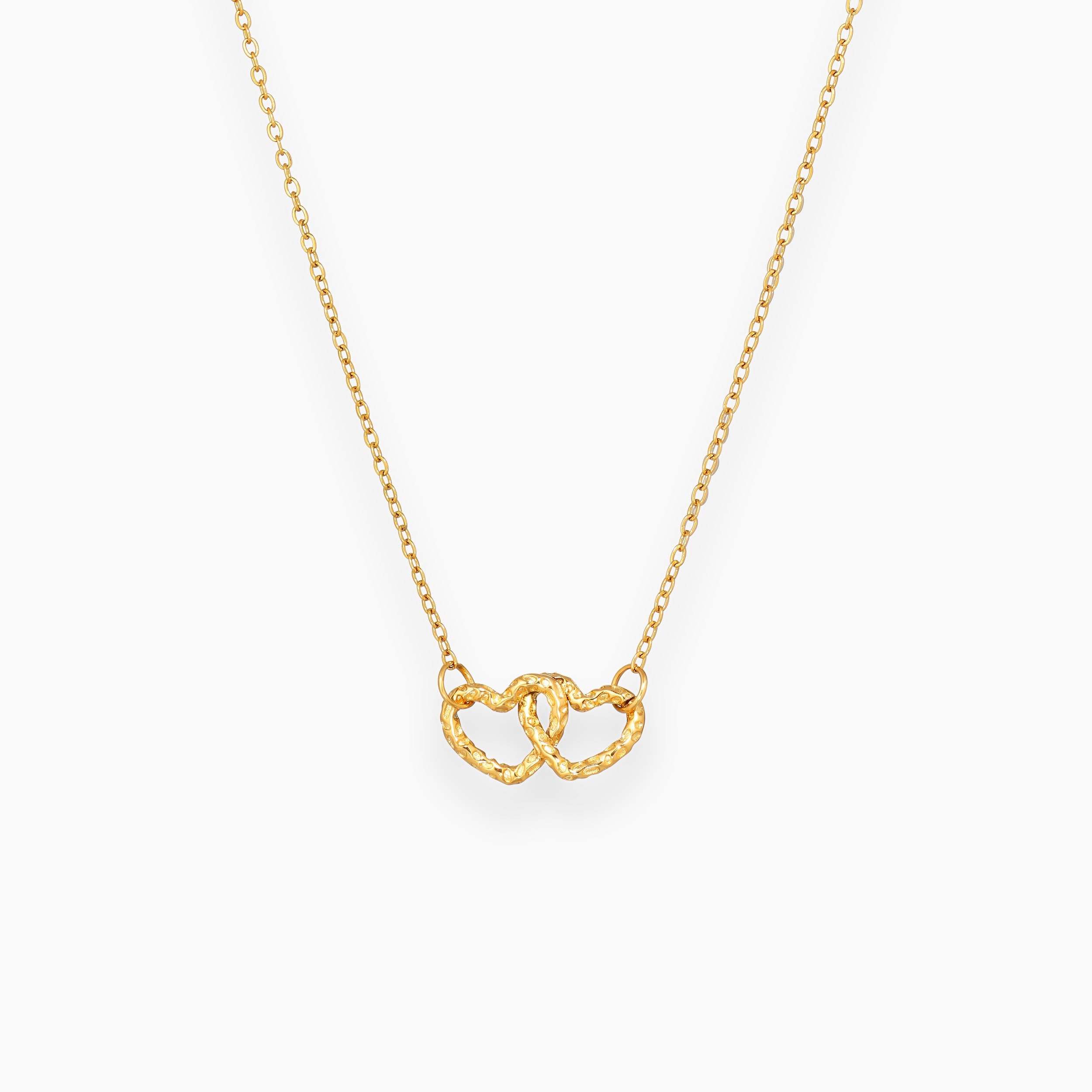 TWIN HEARTS MOON NECKLACE