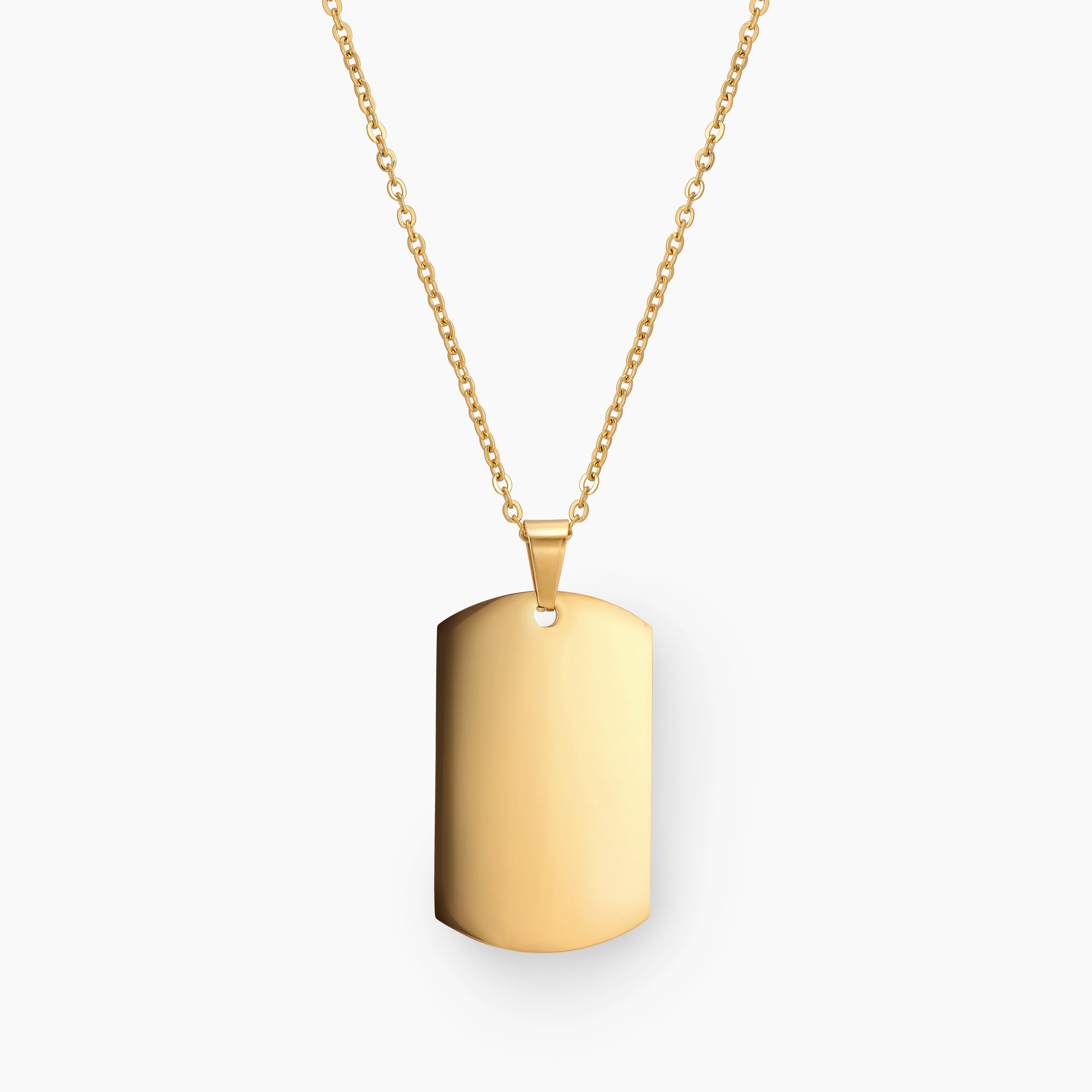 LONDON TAG HAMMERED GOLD