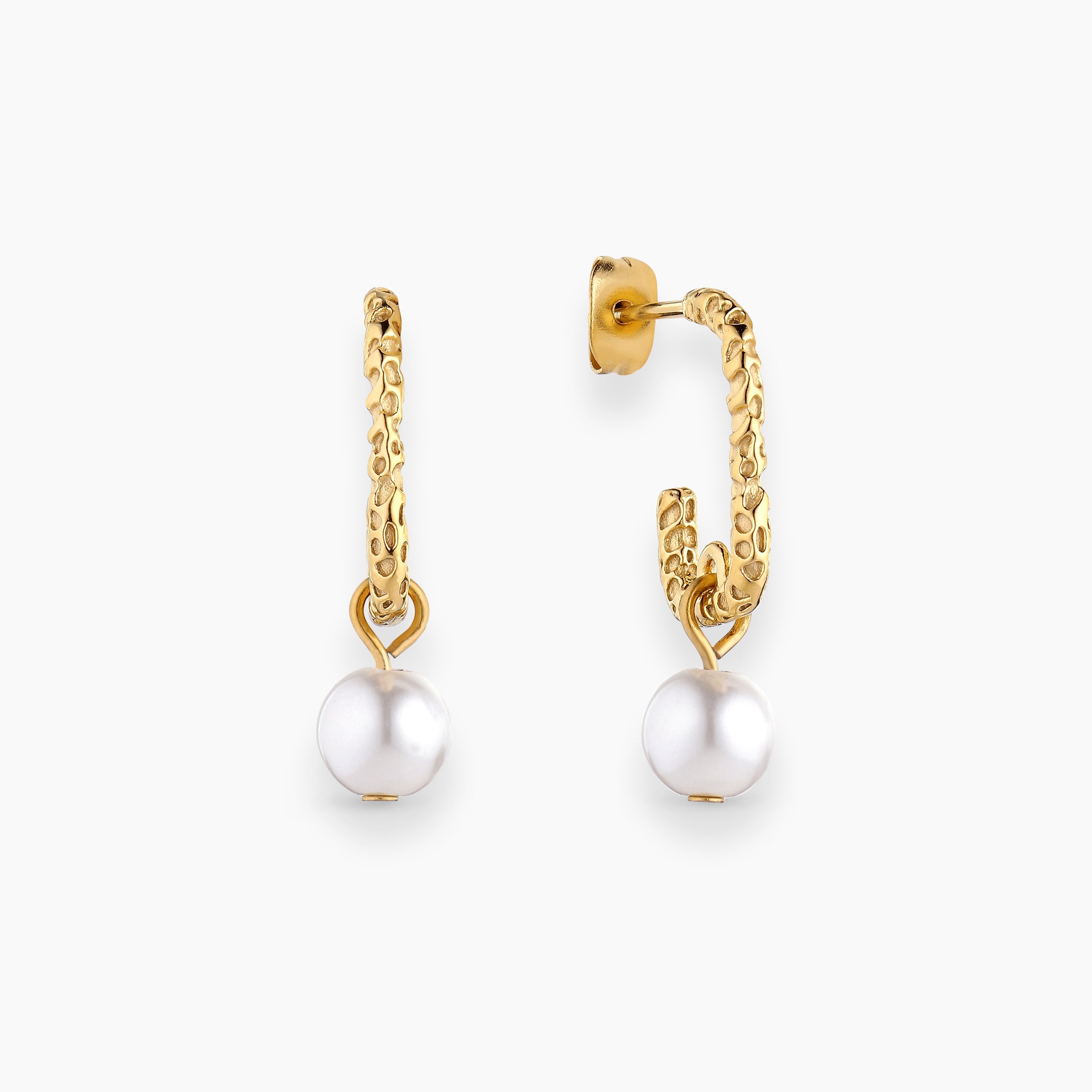 MOON EARRINGS WITH PEARL