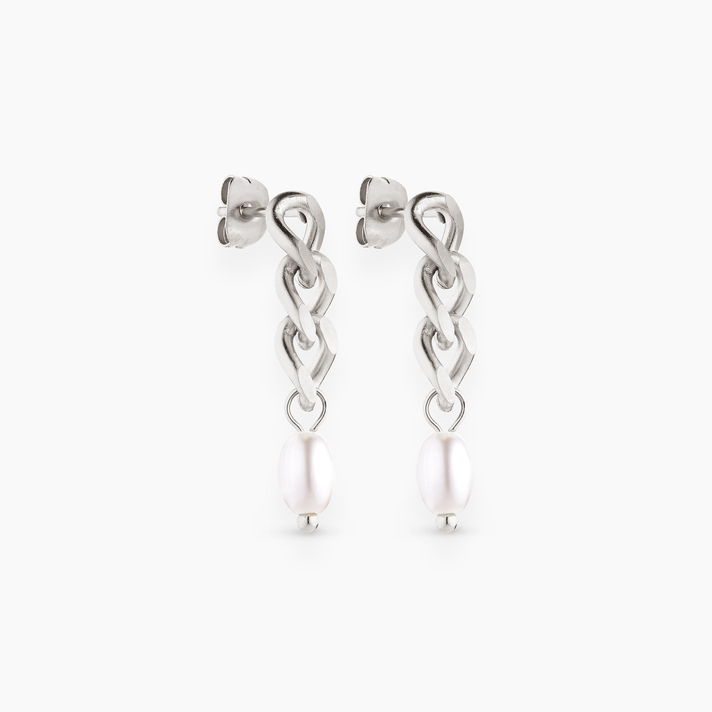 CHAIN HOOP EARRINGS