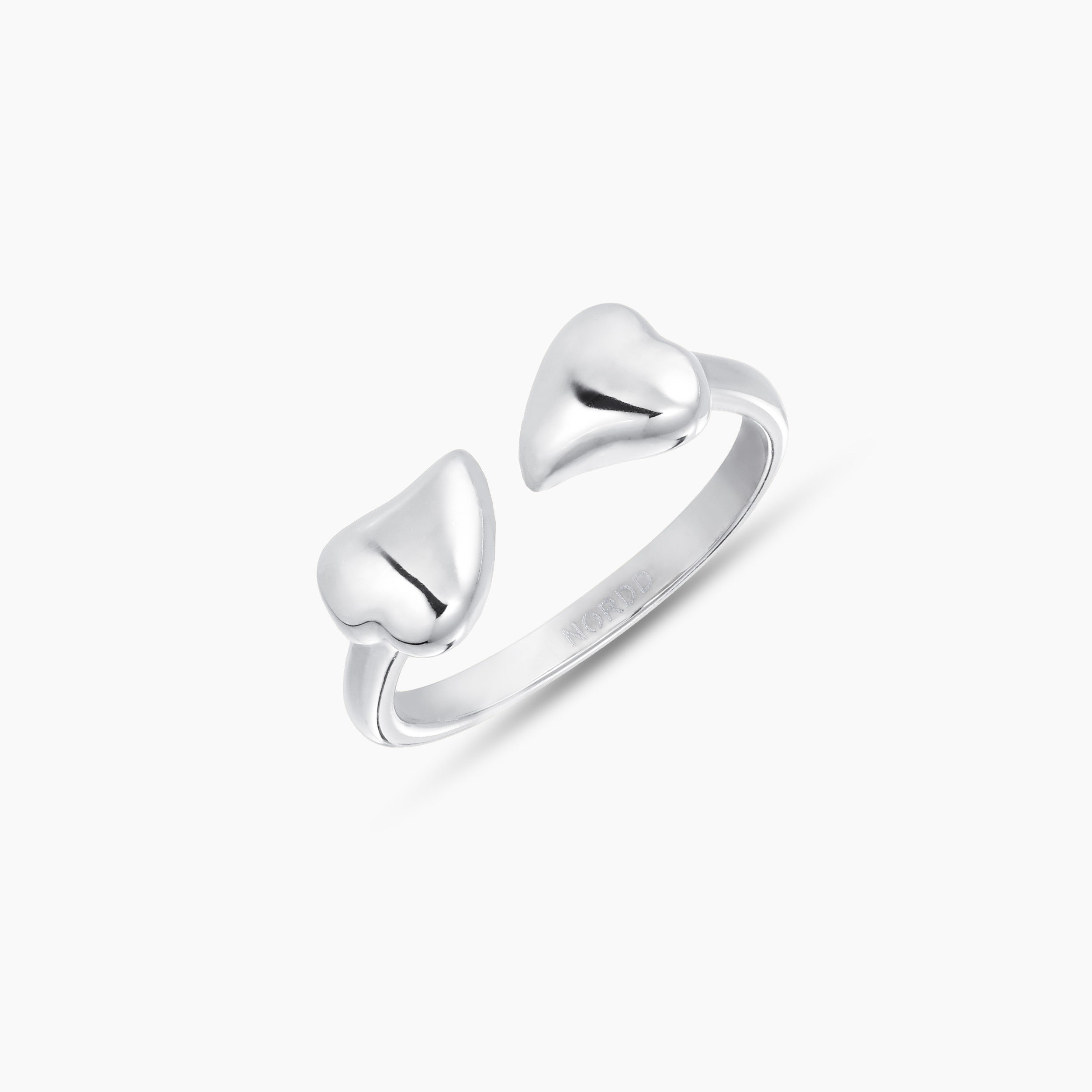 TWIN HEARTS ADJUSTABLE RING