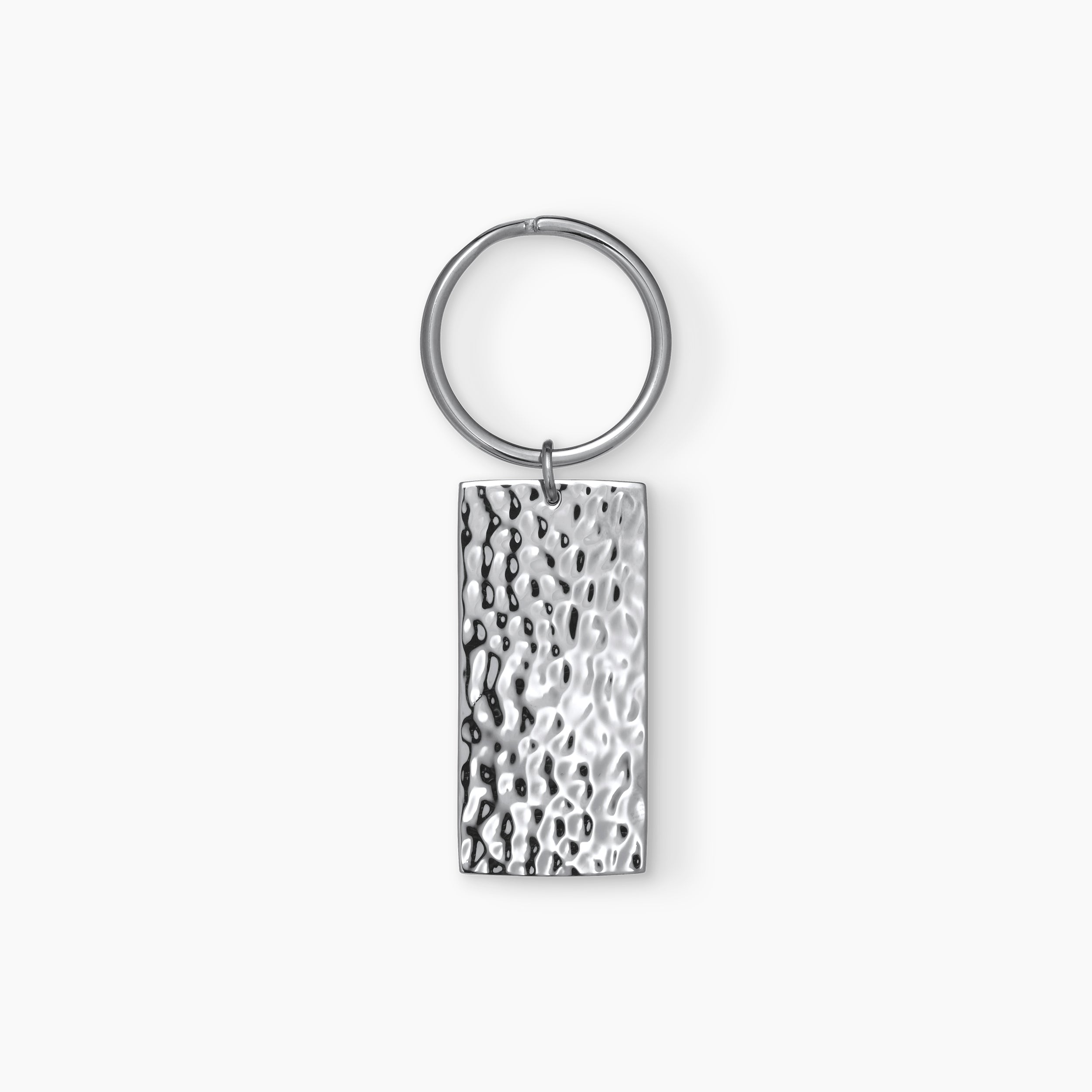 HAMMERED KEYCHAIN SILVER